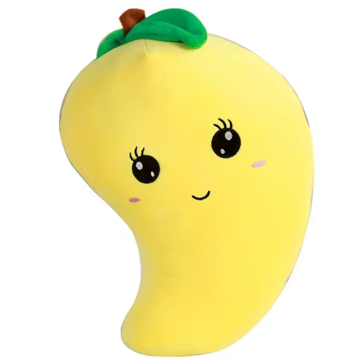Almohada de Mango bonita amarilla de 30cm, Software elástico de expresión de dibujos animados súper suave, muñeca de fruta creativa para regalo de Navidad - 1