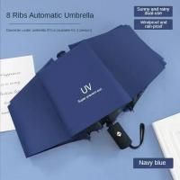 Paraguas plegable para hombre y mujer, protección solar y lluvia, doble protección solar automática, protección UV, sombrilla - details 2