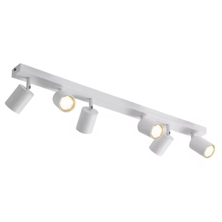 CBJKTX 6 Focos de techo LED blancos GU10 350 °   Ajustable para sala de estar, dormitorio, cocina sin bombilla. - 1