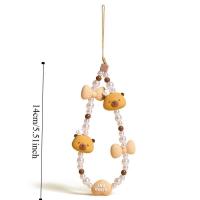 Cadena con cuentas de capibara, oso galleta, antipérdida, cordón, decoración, corazón para niña, correa para móvil, decoración para teléfono - details 0