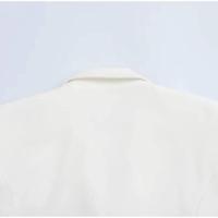 OUWU-Novedad de pantalones largos blancos Wo, Chaqueta corta sin mangas con solapa, Tops, Pantalones de pierna ancha, Conjuntos de 2 piezas, Tres conjuntos elegantes para - details 5