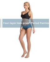 Ropa interior estampada de cuatro capas, pantalones fisiológicos menstruales con fugas, sin amortiguación de succión instantánea - details 0