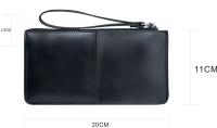 Cartera de Cuero para Mujer Cartera Larga de Cuero con Cera de Aceite Cartera Multiusos de Piel de Vaca Bolso Crudo para Teléfono Móvil - details 13