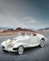 1:32 Mercedes Benz 500K Convertible de doble puerta Roadster Diecast modelo aleación Metal colecciones de coches Hobby decoraciones regalo amigo - details 0