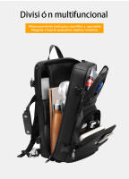 Mochila de gran capacidad para hombre, bolsa de ocio y negocios, con compartimento para zapatos y múltiples métodos de transporte - details 3