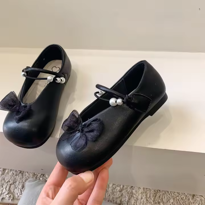 Zapatos de princesa con boca poco profunda y perla para niña, compañera de clase de Arco. - 1