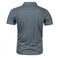 Camisas Polo Para Hombre Coreanas De Color Sólido Casual Manga Corta Cuello En V Moda De Calle 5XL Antideslizante - details 12