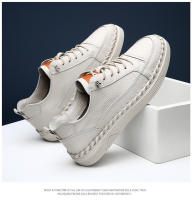 Primera capa de cuero de vaca zapatos de los hombres zapatos de cuero 2025 de los hombres de cuero genuino hechos a mano zapatos casuales de un pedal de cuero suave suela suave zapatos Doudou. - details 23