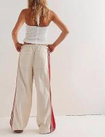 Primavera/Verano nuevos pantalones casuales elegantes sueltos de estilo deportivo de pierna recta con rayas laterales para mujer - details 3