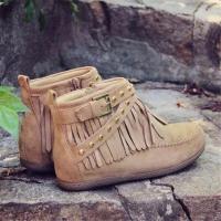 Botines planos informales para mujer, botas cortas estilo martin vintage, a la moda - details 1