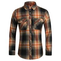 Camisa de Manga Larga con Estampado Geométrico a Rayas Estilo Casual para Hombres - details 16