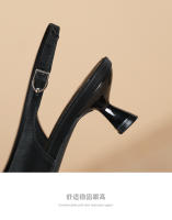 Zapatos de tacón de aguja con diamantes de imitación de metal francés de nuevo estilo para mujer - details 6