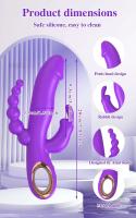 Vibrador de Aguja de Conejo 3 en 1 Estimulador de Clítoris y G Spot para Mujer Masajeador de Vagina - details 5