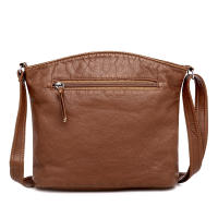 Bolso de Hombro de Cuero PU Suave para Mujer Estilo Retro Bolso Bandolera de Doble Cremallera Gran Capacidad Bolso Diario - details 11