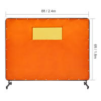 SucceBuy Pantalla de Soldadura con Marco, Cortina de Vinilo Resistente a las Llamas, Pantalla de Protección de Soldadura Portátil con 4 Ruedas Giratorias (2 Bloqueables) para Uso Industrial/Taller - details 9