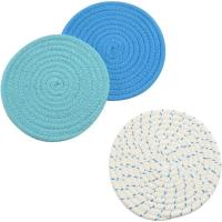 Soportes para ollas de cocina, juego de tres patas, tela de hilo de algodón 100% puro (juego de 3), diámetro - details 1