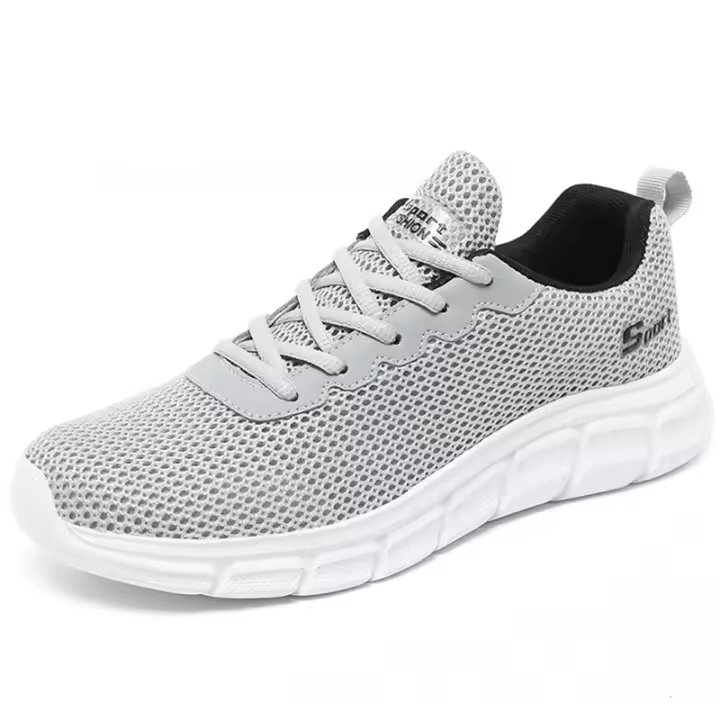 Zapatillas de deporte de malla ultraligeras para hombre, calzado deportivo de talla grande, tejido de aire, Verano - 1