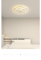 [1 año de garantía] TOMAX Lámpara de techo LED para dormitorio Moderno Simple Creativo Estilo nórdico geométrico Luz de tres colores Cambio de color Estudio Lámpara de habitación para niños Diseño invisible ultrafino Protección para los ojos - details 4