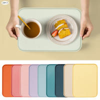 20 bandejas para servir, 10 colores, de plástico, 31x22 cm, bandejas rectangulares, antideslizantes - details 2