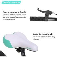 Bicicletas Infantiles para Niños y Niñas 20 Pulgadas 1 Velocidad, Bicicletas con Horquilla de Suspensión y Freno en V, Rosa/Negro/Verde Menta/Azul - details 5