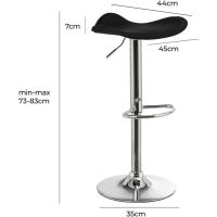 Sillas de Cocina Giratorias en 360° Juego de Taburetes Regulables en Altura de 73 a 83 cm - details 1