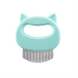 Peine para gatos, para eliminar el pelo corto y largo de las mascotas, peine masajeador con forma de concha, cepillo suave para eliminar el pelo suelto, para el cuidado y la caída del pelo enredado (verde) - 1
