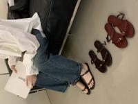 Sandalias Planas de Moda para Mujer Punta de Zapato Cuadrado con Hebilla Cubierta - details 23