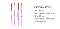 Brocha de Gel KADS para Uñas Acrylic Art Pens Decoración de Dibujo Herramientas de Manicura Accesorios de Utlileria de Gel Brush UV - details 3