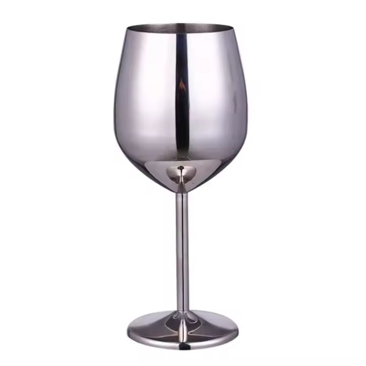 Copa de champán de vino tinto de acero inoxidable 304 de color Sier de oro rosa para fiesta de restaurante y Bar - 1