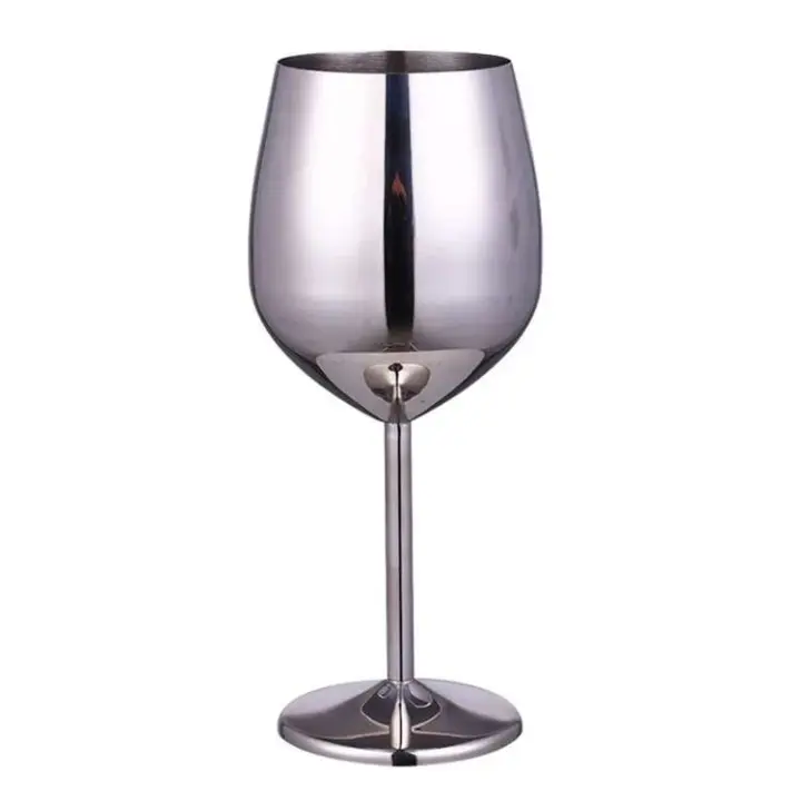 Copa de champán de vino tinto de acero inoxidable 304 de color Sier de oro rosa para fiesta de restaurante y Bar - 1