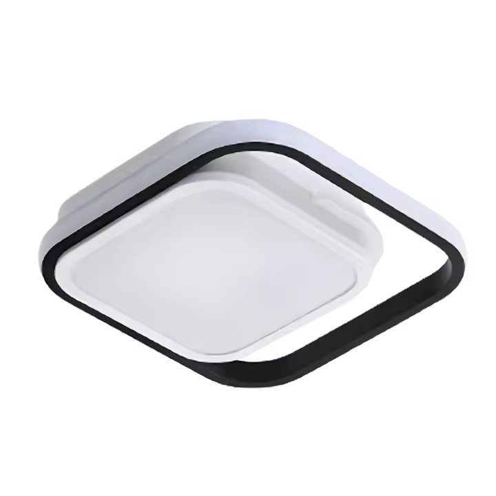 Goeco-Lámpara LED de Techo Cuadrada, Plafón de Estilo Nórdico moderno, Luz Blanca Caliente, 30W, 3000K - 1