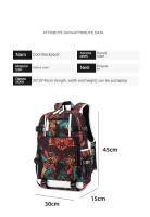 Mochilas impresas de moda para hombres y mujeres, estudiantes de secundaria y estudiantes de secundaria, interfaz usb, mochilas con patrones geométricos personalizados - details 14