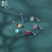ZS-Anillo de Ombligo de acero inoxidable para mujer, Piercing redondo, joyería de Ombligo, cristal de corazón, 14G, 1 unidad - details 7
