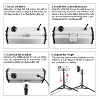 Lámpara de curado de pintura infrarroja DATOU BOSS, lámpara de pintura de calefacción de onda corta de 2000W con soporte elevable, luz de secado para carrocería de coche - details 3