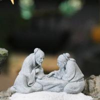 Estatuilla de piedras de arena de ajedrez en miniatura, adorno de Acuario, jardín de hadas, bonsái, Rockery, paisaje nórdico, decoración de habitación - details 8