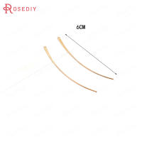 20 piezas, 4CM, 5CM, 6CM, 7CM, barra curva de latón chapada en oro, colgantes, accesorios de joyería Diy, accesorios para pendientes, venta al por mayor - details 1