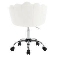 Silla de Escritorio Giratoria de 360 Grados Silla de Vestir de Terciopelo con Espalda de Peta y Ruedas Altura Ajustable Muebles y Organización - details 3