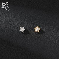 ZS 1 pieza de acero inoxidable, ancla dérmica para hombres y mujeres, lazo con flor, piercing dérmico con cristal CZ, microperforación dérmica que se oculta en la piel. - details 19