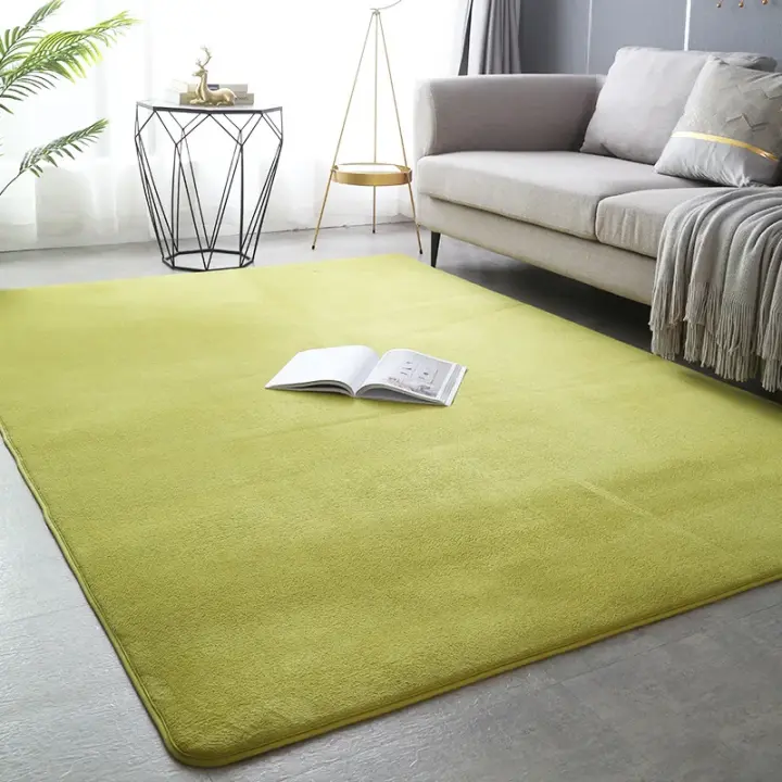 Alfombra de Terciopelo Coral para Decoración de Sala de Estar Moderna Espesora Corta Alfombra de Juego para Habitación de Niños Cojín para Balcón - 1