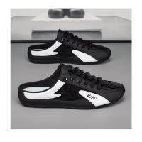 2025 Moda Hombres Nuevo Estilo Lat-suela Salvaje De Fondo Plano Verano Sección Delgada Baotou Medias Zapatillas - details 10