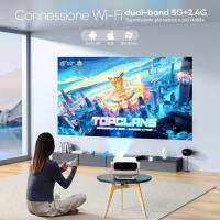 Proyector con aplicación integrada - Wielio Proyector portátil Full HD 1080p, Android 11 WiFi 6 BT5.2, Corrección Trapezoidal automática, Compatible con Netflix y Youtube, Sistema de Cine en casa - details 6