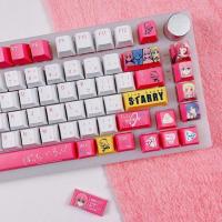 Teclas coreanas de Anime Hitori Gotoh, 138 teclas, PBT Dye Subbed, teclas de juegos de dibujos animados, BOCCHI THE ROCK, teclas retroiluminadas para diseño ANSI - details 0