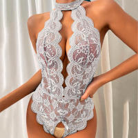 Conjunto de Lencería de Encaje para Mujeres Monos de Cintura Abierta con Tirantes - details 26