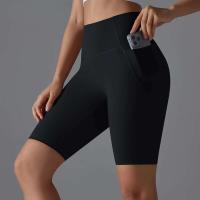 Bolsillos de yoga Secado rápido Correr Ciclismo activo Entrenamiento Gimnasio Pantalones cortos Fiess Cintura alta - details 6