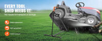 SucceBuy Ride on Lawn Mower Lift Jack, capacidad de 880 libras. Diseño telescópico con manivela y mangos para herramientas eléctricas. Plegable para cortacésped y tractores de jardín. Gato de mantenimiento negro y resistente - details 4