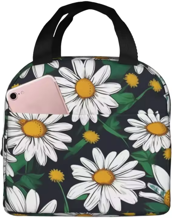 Bolsa de Almuerzo Aislada de Dolphin Rosa Portátil, Reutilizable, Impermeable, Sin Fugas para Mujeres, Hombres, Oficina de Trabajo, Picnic, Senderismo - 1