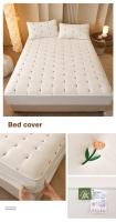 Bonenjoy-Funda de colchón gruesa bordada, fundas de cama, Sábana bajera de estilo Simple, sábana para el hogar con banda elástica (sin funda de almohada) - details 3