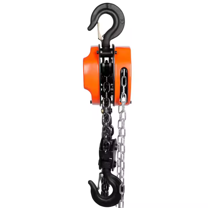 SucceBuy Polipasto de cadena manual, 2 toneladas, capacidad de 4400 libras, acero al carbono galvanizado G80 de 10 pies, freno de doble trinquete, cadena automática líder, 360 °   Gancho giratorio, para uso en garaje, fábrica y muelle - 1