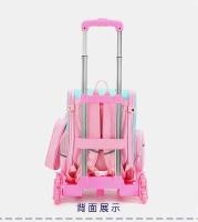 Mochila escolar con ruedas para niñas, adolescentes, niños, bolsa con ruedas, dibujos animados - details 16