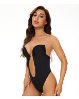 Sujetador moldeador de cuerpo sin espalda para mujer, cuello en V profundo, tanga invisible sin costuras, ropa moldeadora para boda - details 2